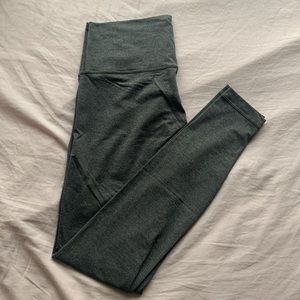 Full length grey athletic material lululemon leggings